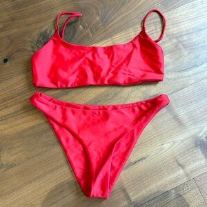 Jade Swim Bikini Red / Cheeky Swimwear Small